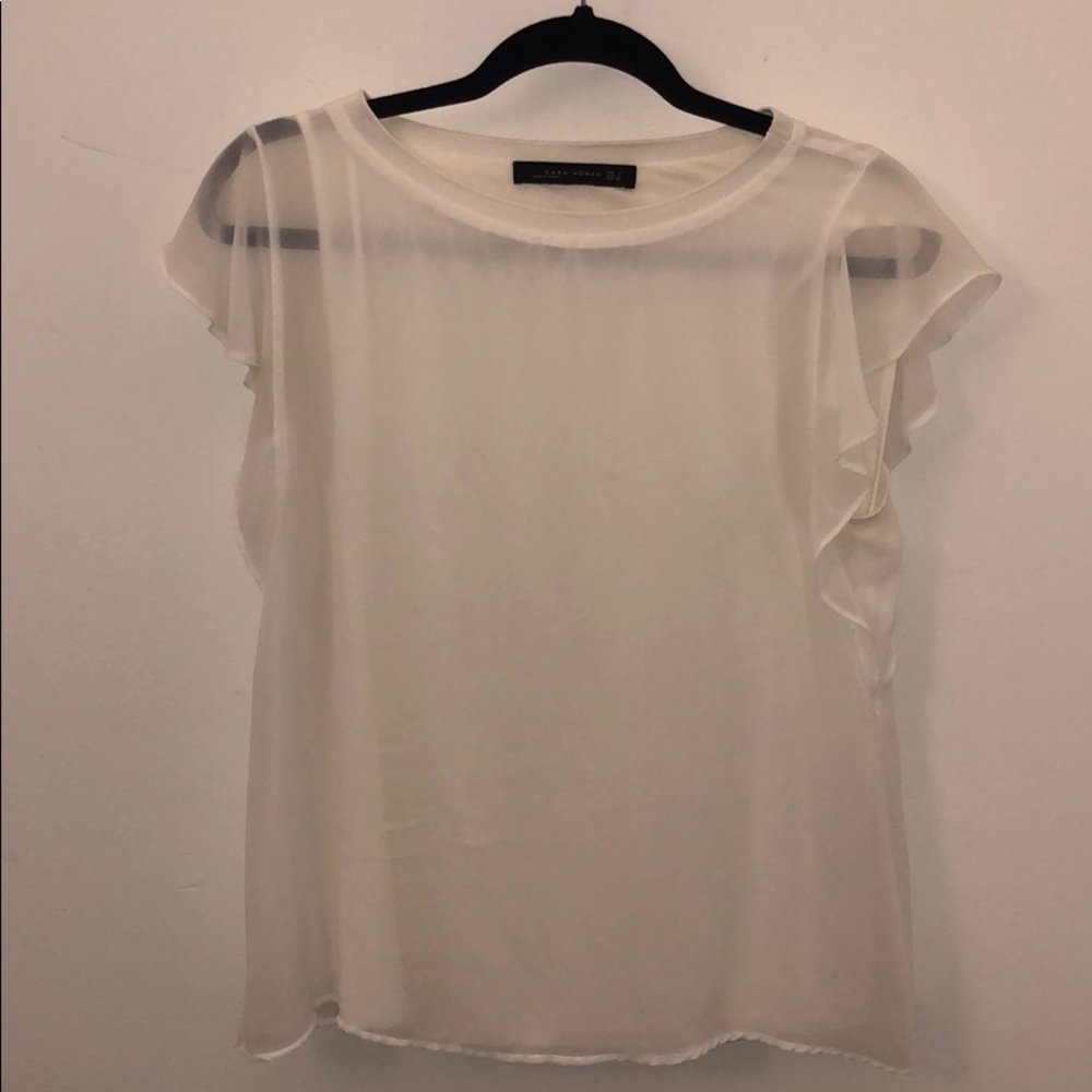 White Zara shirt